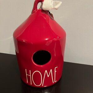 Red Ceramic Birdhouse